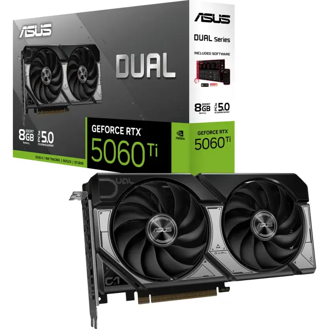 Asus GeForce RTX 5060 Ti DUAL 8GB (DLSS 4, 3x DisplayPort, 1x HDMI 2.1)