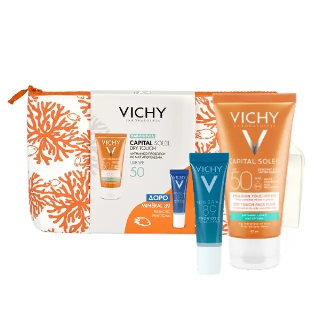 Vichy Soleil Anti Brillance SPF50 Σετ με Αντηλιακή Κρέμα Προσώπου & Νεσεσέρ Vichy Soleil Anti Brillance SPF50 Σετ με Αντηλιακή Κρέμα Προσώπου & Νεσεσέρ