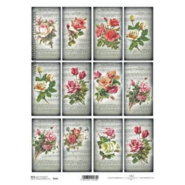 Ριζόχαρτο ITD, 21x29cm, Flower Cards, R541