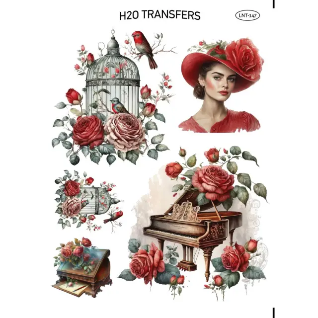 Χαρτί Easy Transfer, Red chic, LNT-147, 25x35cm