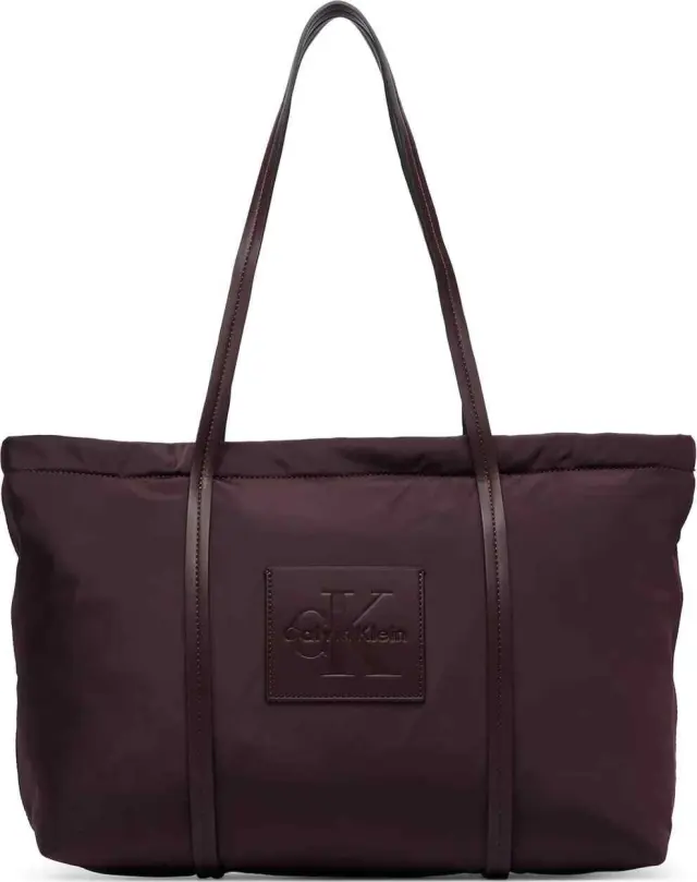 Calvin Klein Γυναικεία Μεσαία Τσάντα Medium Nylon Tote Μπορντό