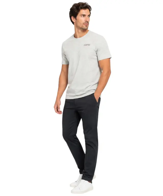 Lotto - Ανδρικό Κοντομάνικο Αθλητικό T-Shirt 466013-GREYME Γκρι 2