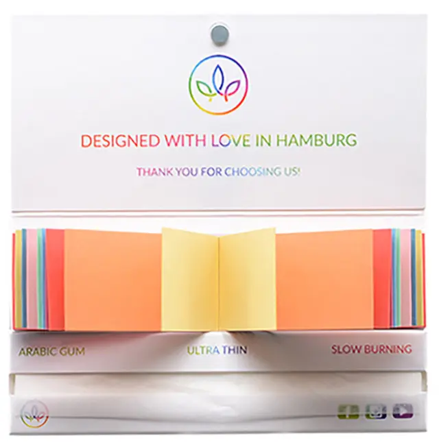 Healthy Garden Χαρτάκια - Rainbow - King Size Slim με Πολύχρωμες Τζιβάνες 32φ. 2