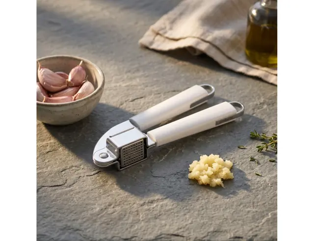 Πρέσα σκόρδου Essential Line Brabantia με διαστάσεις 18.8x5.3x2.9cm - White080.4006/67