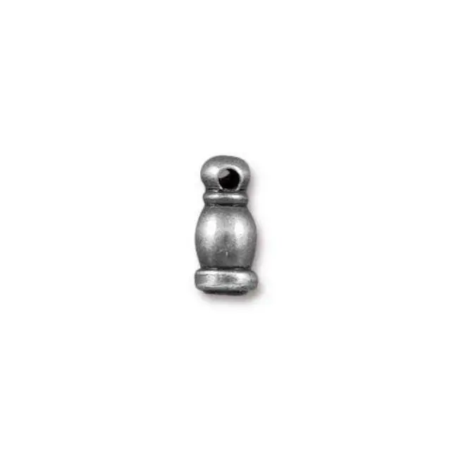 Ακροδέκτης - 10x4mm - Εσωτ.Διαμ. 2mm - Pewter Look - 2τεμ