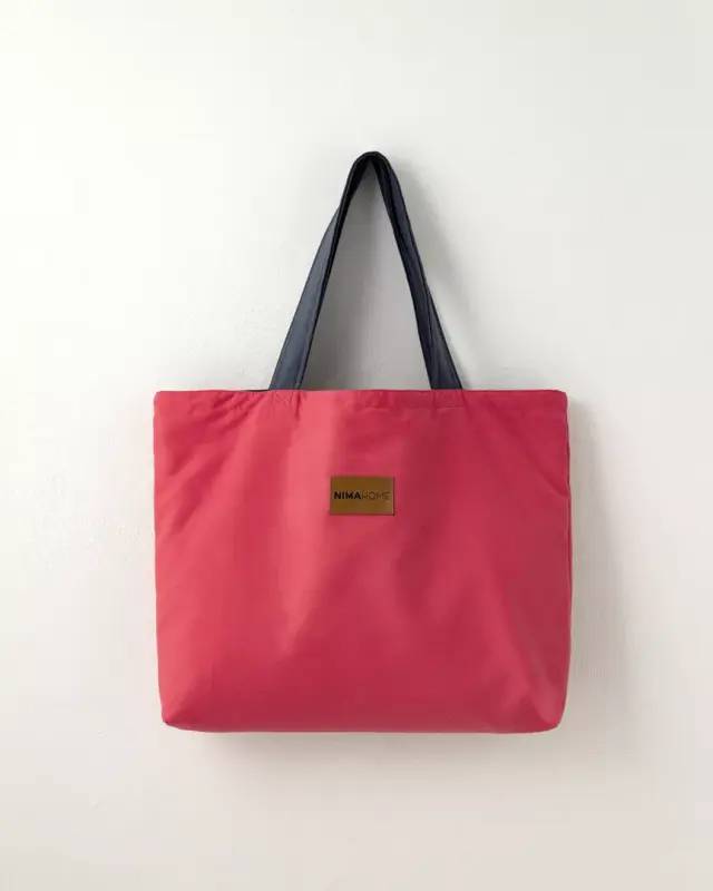 Τσάντα Θαλάσσης διπλής όψης Riva - Vivid Pink / Dark Gray Κόκκινο, Γκρι Τσάντα 37x54