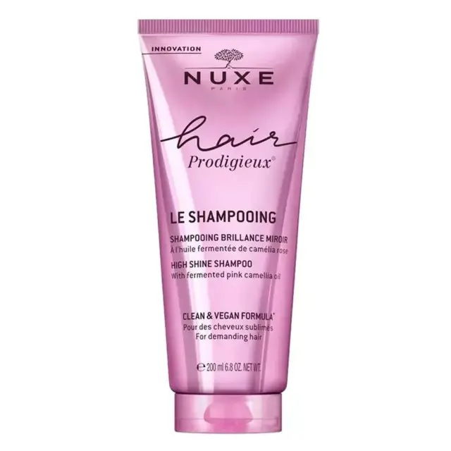 Nuxe Hair Prodigieux High Shine Shampoo Σαμπουάν Λάμψης με Εκχύλισμα Ελαίου Ροζ Καμέλιας, 200ml
