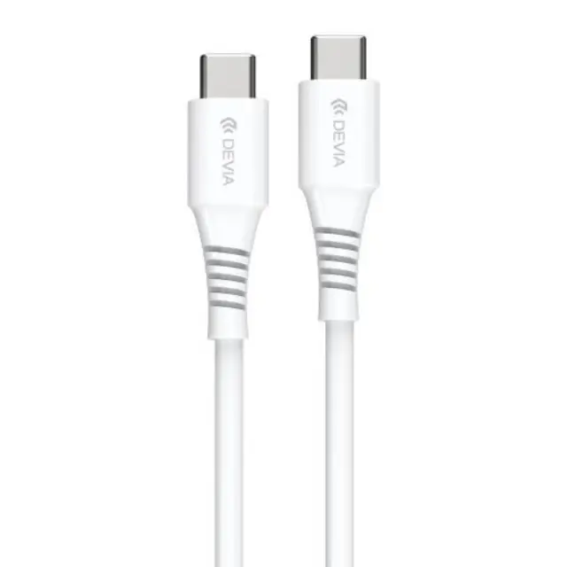 Καλώδιο Σύνδεσης USB 2.0 Devia EC636 USB C σε USB C PD 60W 1m GRS Λευκό N63879