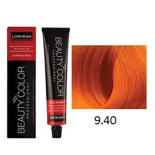 Lorvenn Beauty Color Supreme Reds 70ml | Απόχρωση 9.40 Ξανθό Πολύ Ανοιχτό Χάλκινο