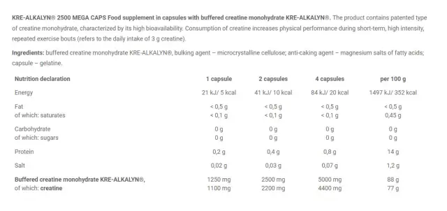 Olimp Sport Kre-alkalyn 2500 Mega Caps 2