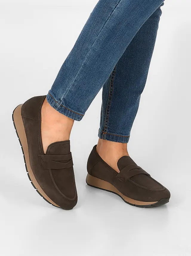 Gabor Μοκασίνια-Loafers Γυναικείο δέρμα Nubuck Καφέ GAB/52471 41-CHOCOLATE 2