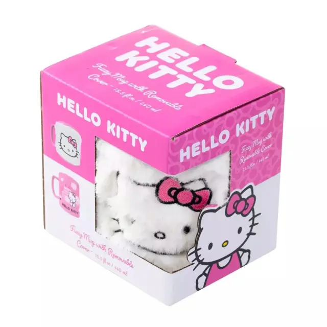 Pyramid HELLO KITTY Κουπα με Αφαιρουμενο Χνουδι Fuzzy Mug 440ml 3