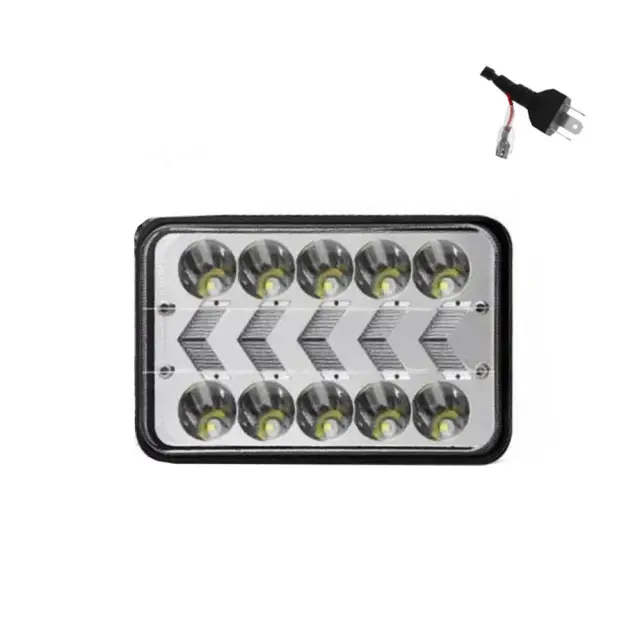 LED Αδιάβροχος Προβολέας Αυτοκινήτου 5″ 12-24V με Βύσμα H4 Ψυχρό Λευκό – Πορτοκαλί