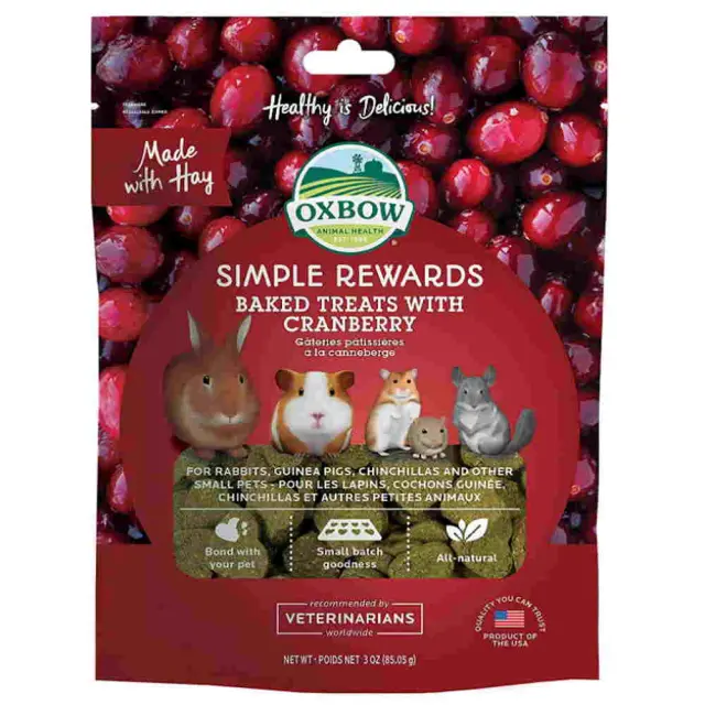 Oxbow Simple Rewards Baked Λιχουδιές Τρωκτικών με Μούρα 56gr Μονόχρωμο