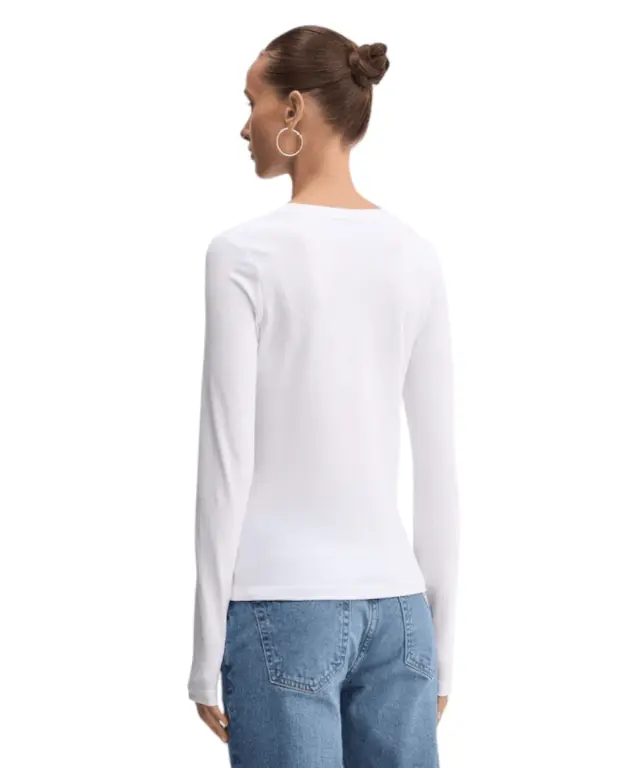 Guess - Γυναικεία Μακρυμάνικη Μπλούζα Slim Fit W4YI22J1314-G011 Λευκό - XL 3