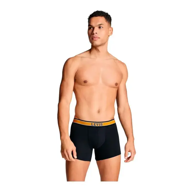 Levi's Ανδρικό Boxer Logo Colleagic- Διπλό Πακέτο, Χρώμα Black Combo - M 3