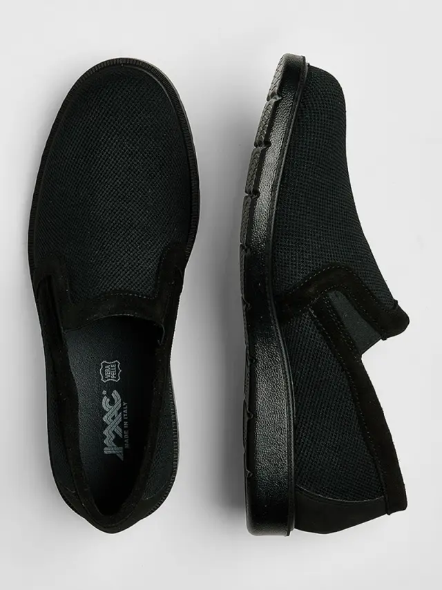 Imac Μοκασίνια-Loafers Ανδρικό δέρμα/δέρμα Nubuck Μαύρο IMA/751052 NERO 3