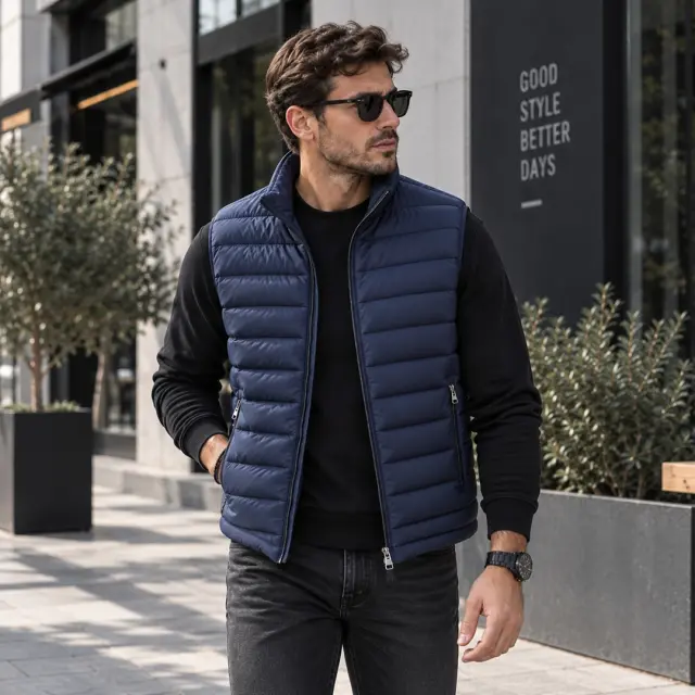 Αμάνικο Mπουφάν Noshame® Καπιτονέ Navy - 362602 - XXL