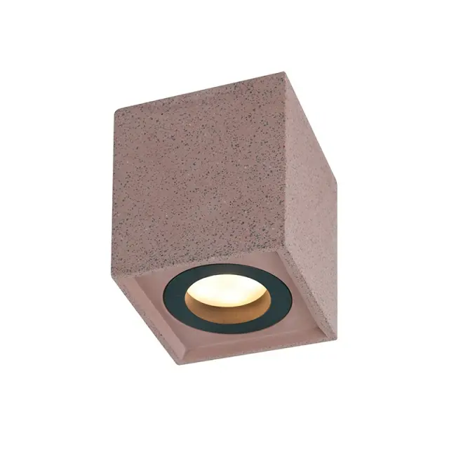 ΟΡΟΦΗΣ Φ/Σ 1ΧGU10 ΚΟΚΚΙΝΟ ΤΣΙΜΕΝΤΟ 8,5X8,5XH10CM MONTE / MK131S10R