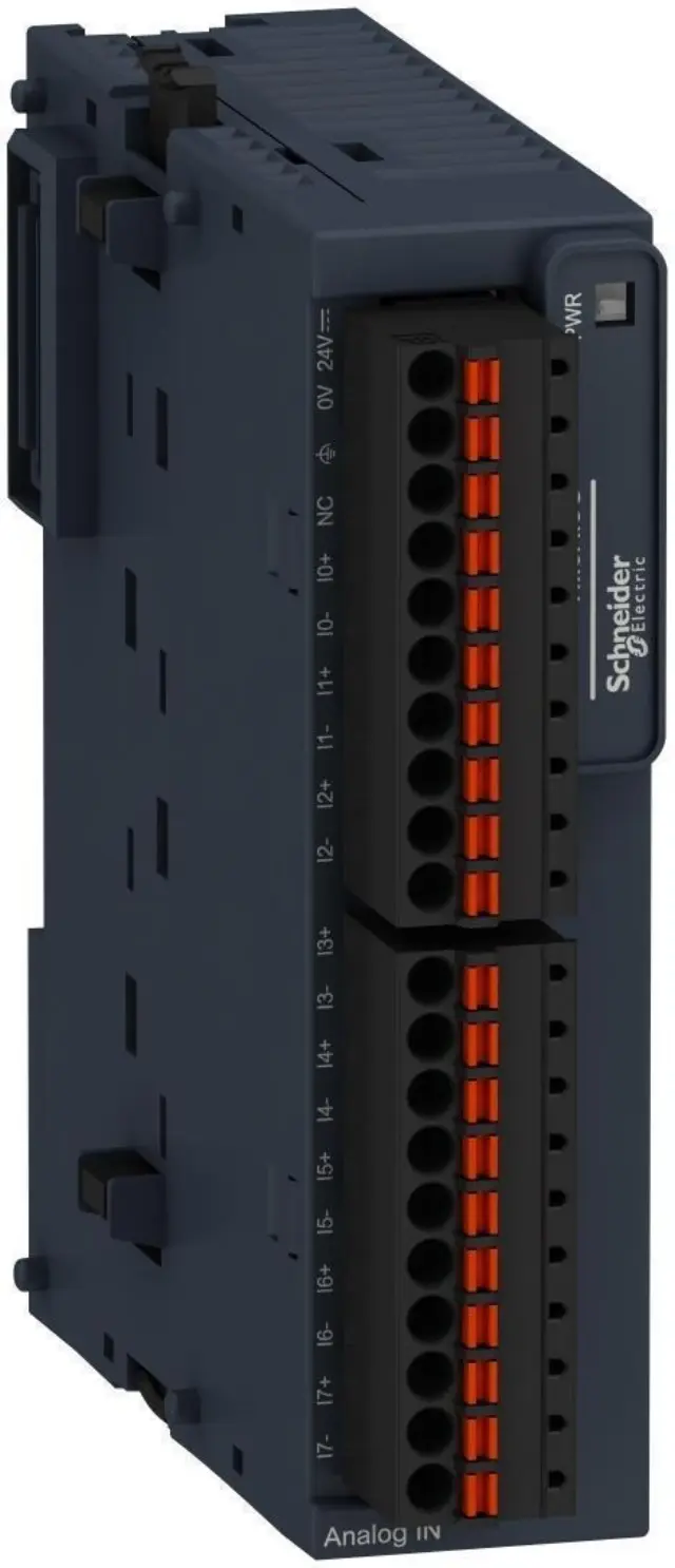 Analog Input Module Modicon TM3, 24V DC, IP20, Typical Current Consumption: 40mA At 5V DC Full Load, 8 Analog Inputs (Spring) 24Vdc, 8 Inputs (Spring) 24 VDC