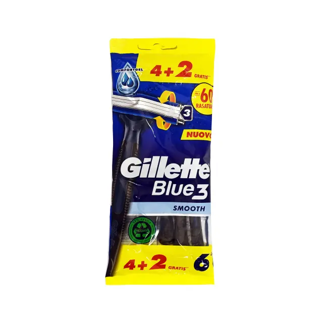 Gillette | Blue3 Smooth Ανδρικά Ξυραφάκια Μιας Χρήσης | 6τμχ