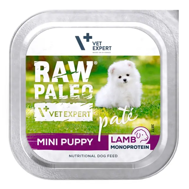 RAW PALEO P&acirc;te Mini Puppy Lamb - wet dog food - 150g