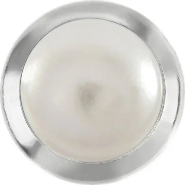 Swarovski 2080 Hotfix Cabochon Flatback Frame Creampearl/Silver Ø7.1x1.8mm ~12τεμ