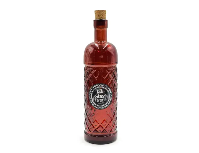 Διακοσμητικό Μπουκάλι με πώμα Glass Drops Anis (5047DB738) Aπό 100% ανακυκλωμένο γυαλί, Xωρητικότητας 500ml, Διαστάσεων Ø 7 x Υ 24 cm, Terracotta 5047DB738 3