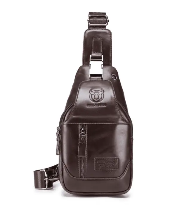 Δερμάτινο τσαντάκι body Bull Captain XB 095 σκούρο καφέ - One Size