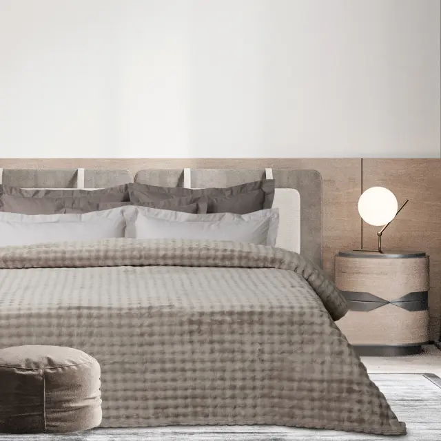 DAS HOME ΚΟΥΒΕΡΤΑ BUBBLE FLEECE 160Χ220 1370 TAUPE