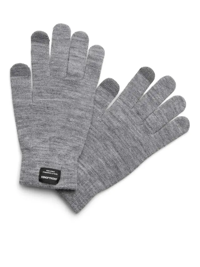 JACHENRY KNIT GLOVES Grey Melange