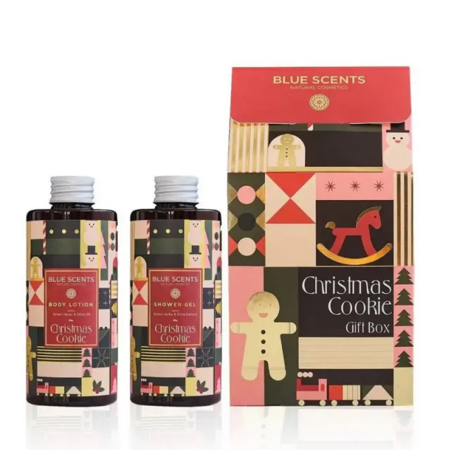Blue Scents Promo Gift Box Christmas Cookie Αφρόλουτρο Σώματος 300ml + Ενυδατικό Γαλάκτωμα Σώματος 300ml