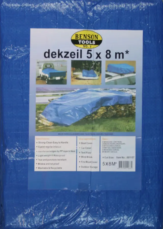 Tarpaulin 5 x 8 m blue