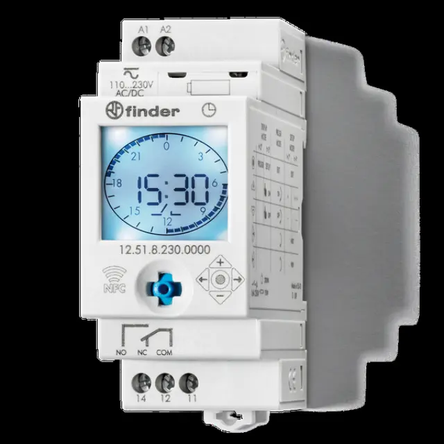 Dig.Time Switch 35mm.1CO 16A/110.230VUC, day/week.pr.Smartp (12.51.8.230.0000)