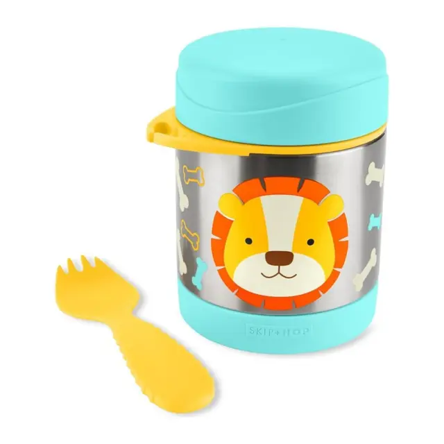 Skip Hop Zoo Ανοξείδωτος Θερμός Φαγητού 325ml Lion Turquoise 2