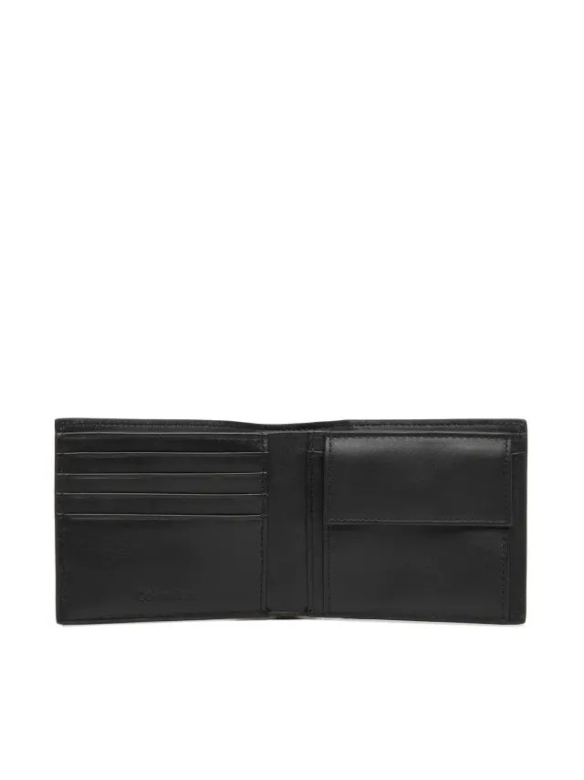 Calvin Klein Refined Emblem Mix Billfold W/ Flap Μαύρο 2