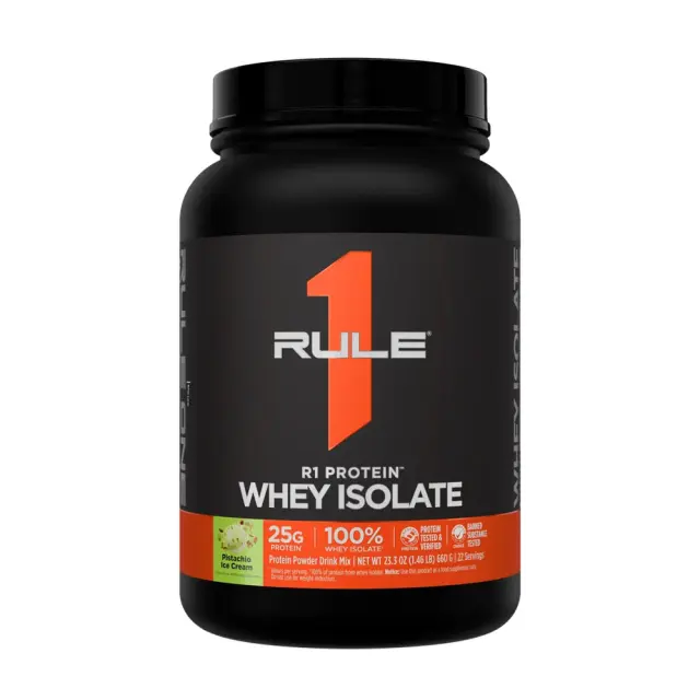 Rule1 R1 Protein Whey Isolate pistachio-ice-cream, 1-5-lbs