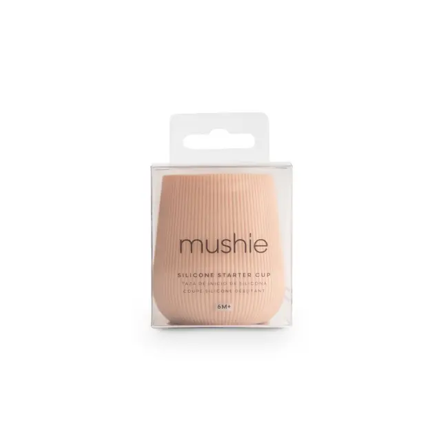 Ποτηράκι Σιλικόνης Με Ανάγλυφο Σχέδιο Blush Mushie | Εκπαιδευτικό Ποτήρι 6m+ 2