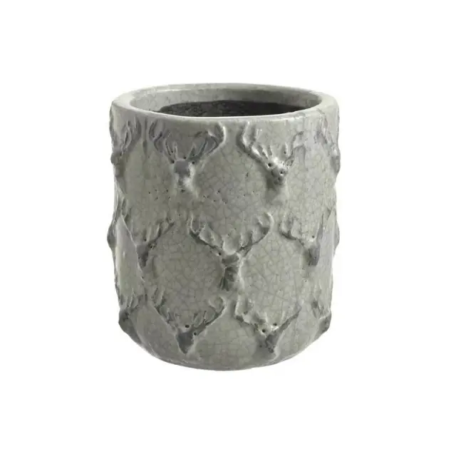 Κεραμική γλάστρα ανάγλυφη, 16,5xΥ18cm
