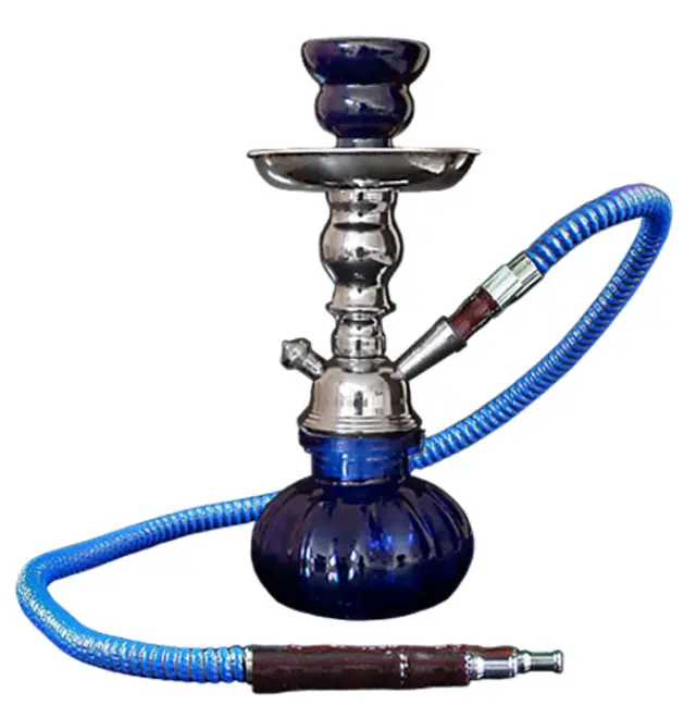 Ναργιλές Hookah Μπλε 1 Hose με Μεταλλικό Βαλιτσάκι - 25cm 2
