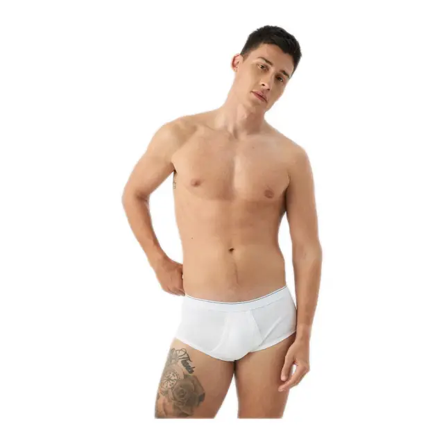 Minerva Ανδρικό Slip Mid Waist - Διπλό Πακέτο, Χρώμα Λευκό