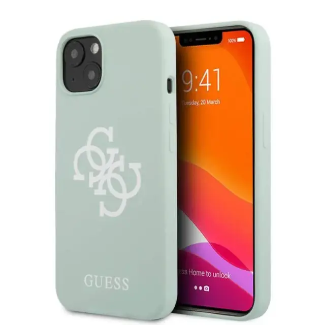 Guess 4G Logo Back Cover Σιλικόνης Πράσινη (iPhone 13 mini)