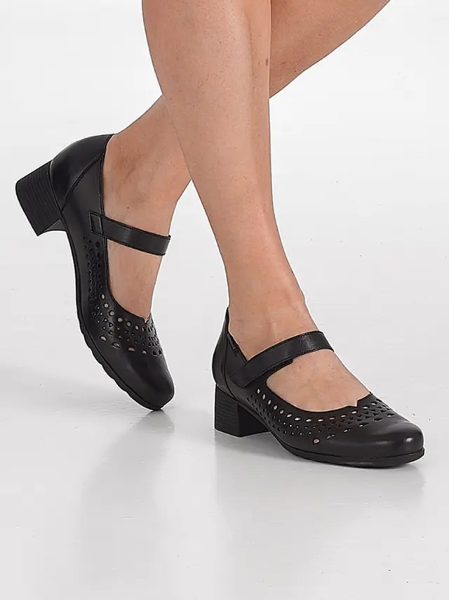 Mephisto Μπαρέτες Γυναικείο δέρμα Μαύρο MEP/GILIA PERF BLACK 2