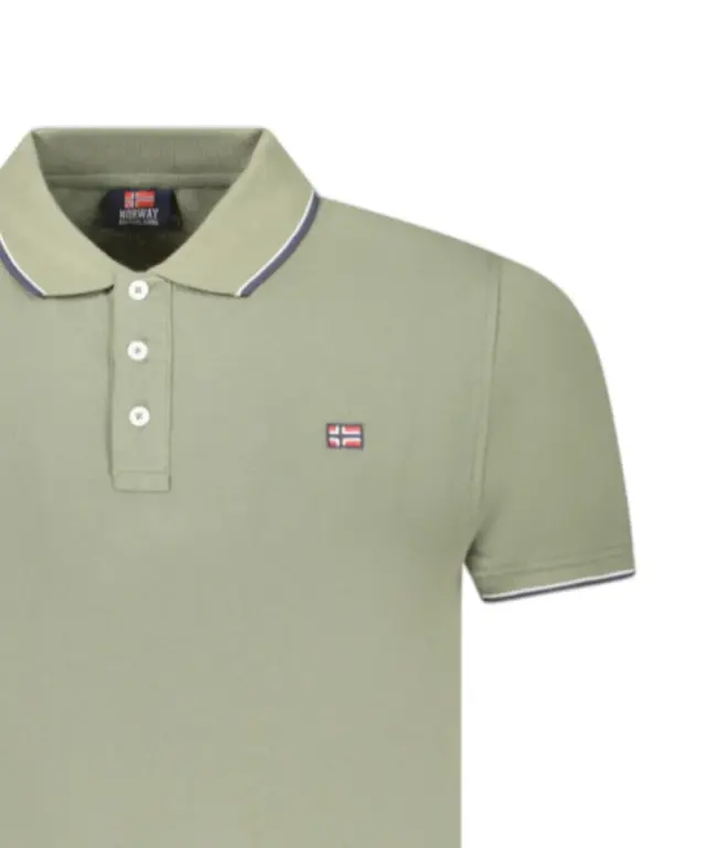 Norway Nautical School - Ανδρικό T-shirt Κοντομάνικο Polo 838862-ARMY Πράσινο 3