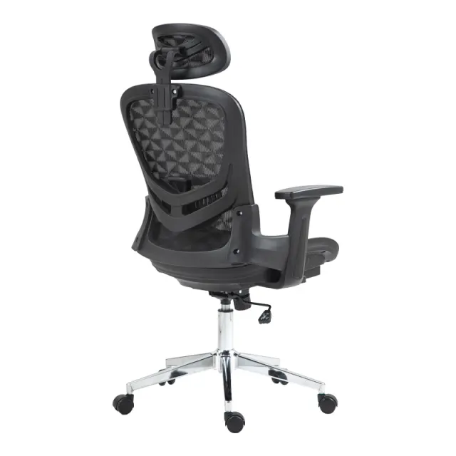 Καρέκλα γραφείου εργασίας Mergi pakoworld μαύρο mesh 62x63x120εκ 3