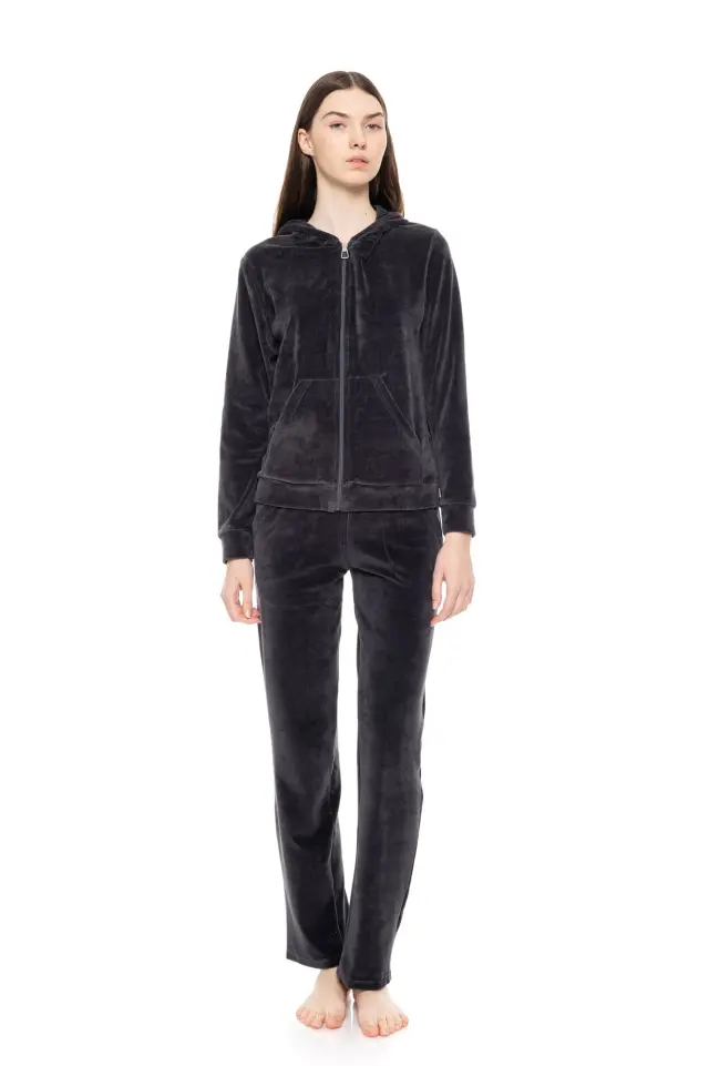 W1000 - Grey Charcoal - TRUCKSUIT VELVET PINK LABEL