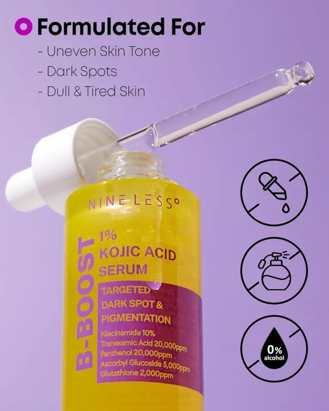 NINELESS B-Boost 1% Kojic Acid Serum Ορός Λεύκανσης 30ml 2