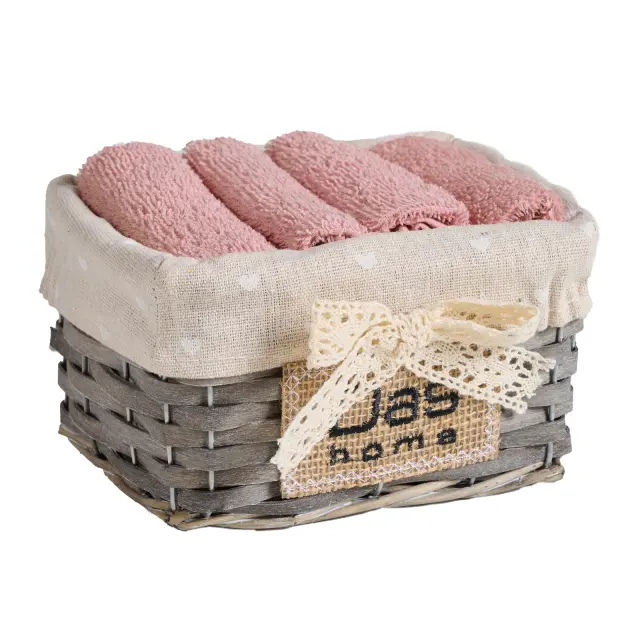 Σετ 4 Τεμ Λαβέτες 30x30 Soft Das Home 4003 Nude 100% βαμβακερό