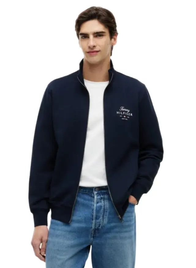 TommyHilfiger ανδρική φούτερ ζακέτα με λαιμόκοψη mock MW0MW43219-1