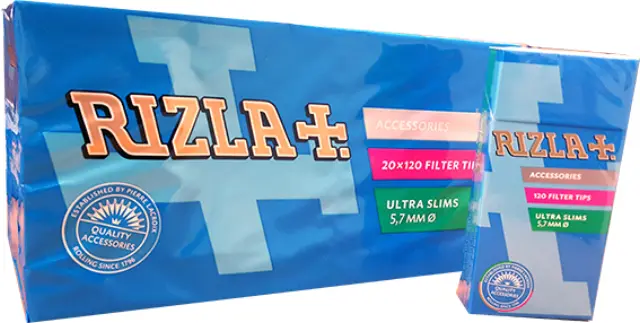 Φιλτράκια Rizla 5.7mm ULTRA SLIM (120 φιλτράκια) (20πακετάκια) Συσκ. 20 τμχ